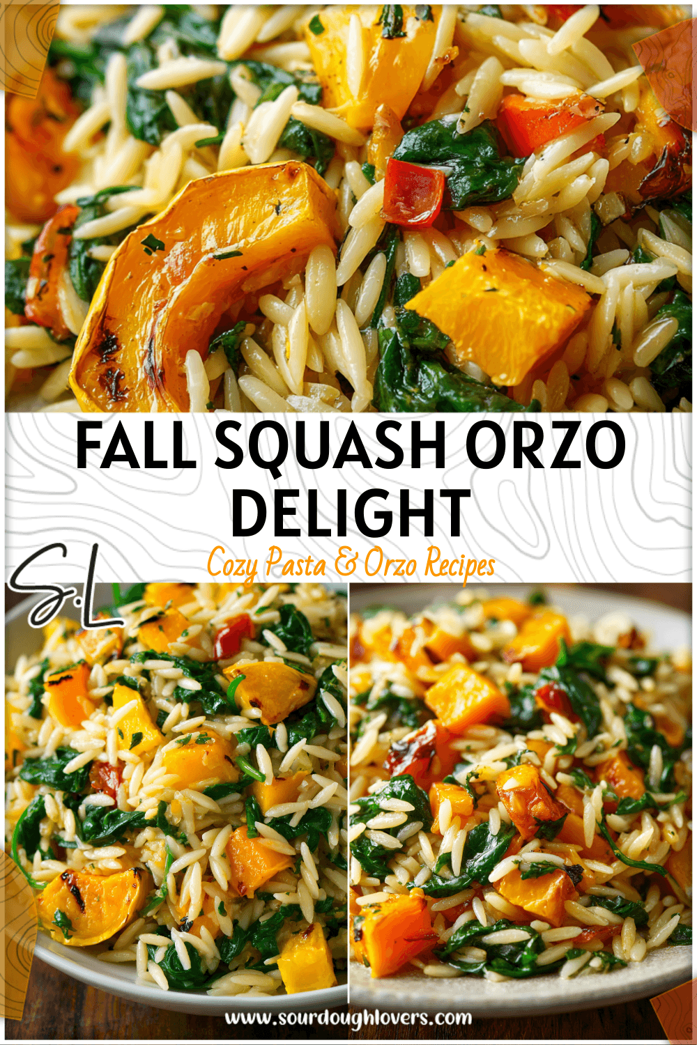 Acorn and Butternut Squash Orzo with Spinach 3 Acorn and Butternut Squash Orzo with Spinach