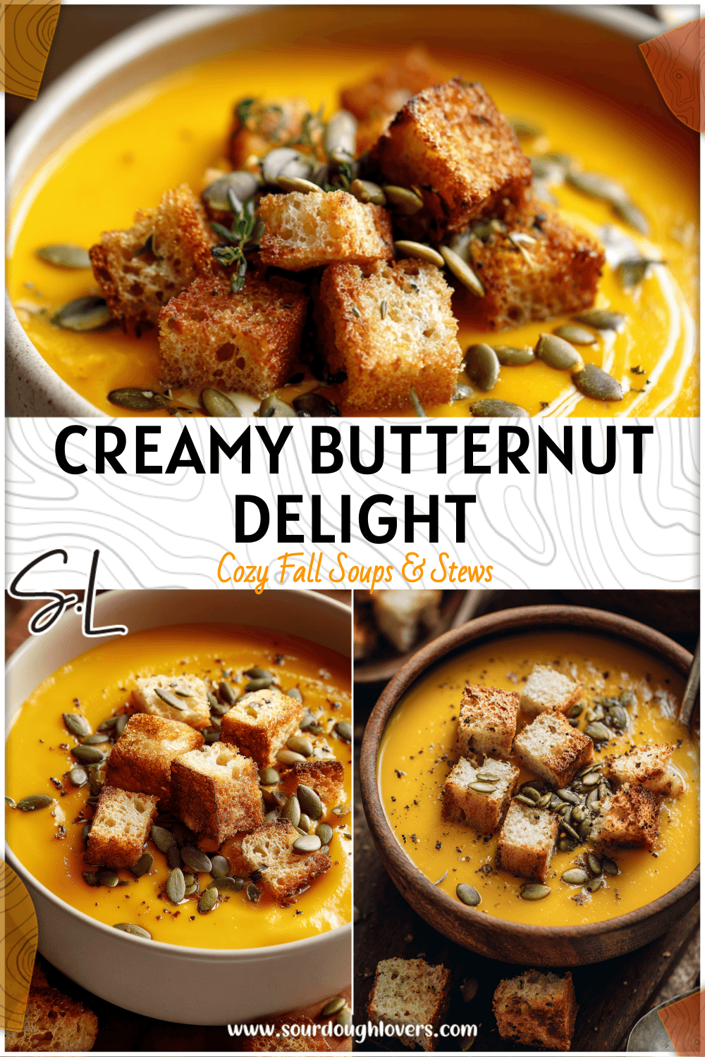 Butternut Soup with Croutons and Toasted Seeds 3 Butternut Soup with Croutons and Toasted Seeds