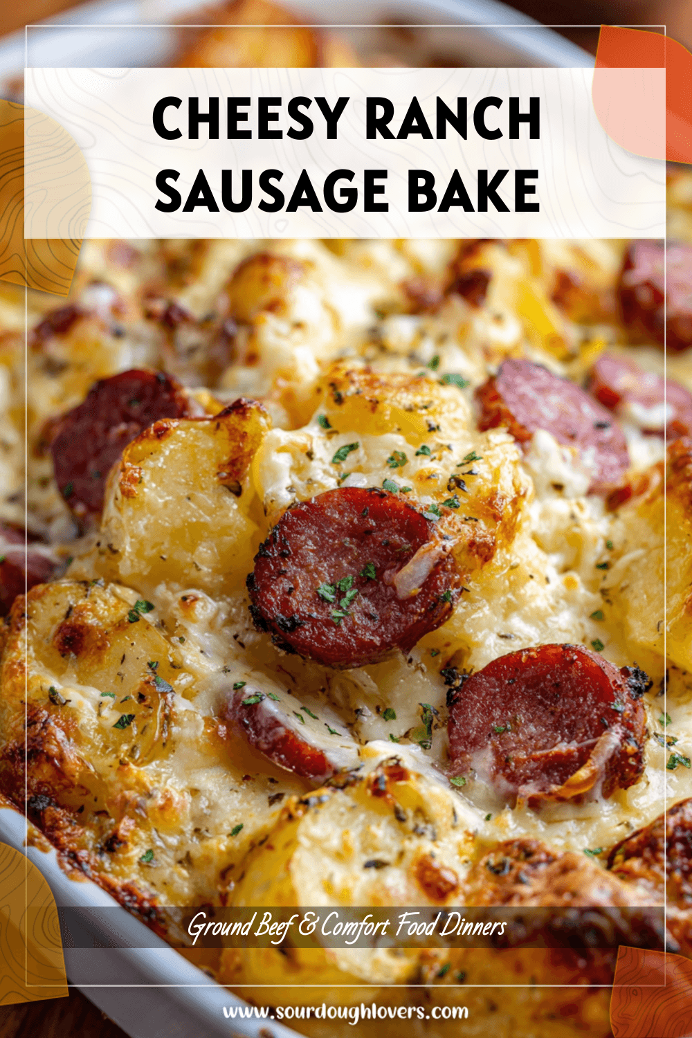 Cheesy Ranch Potatoes with Smoked Sausage Bake 3 Cheesy Ranch Potatoes with Smoked Sausage Bake