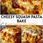 Cheesy Spaghettini Squash Pasta Casserole 4 Spaghettini squash casserole topped with bubbly golden cheese and sprinkled with Italian herbs 2