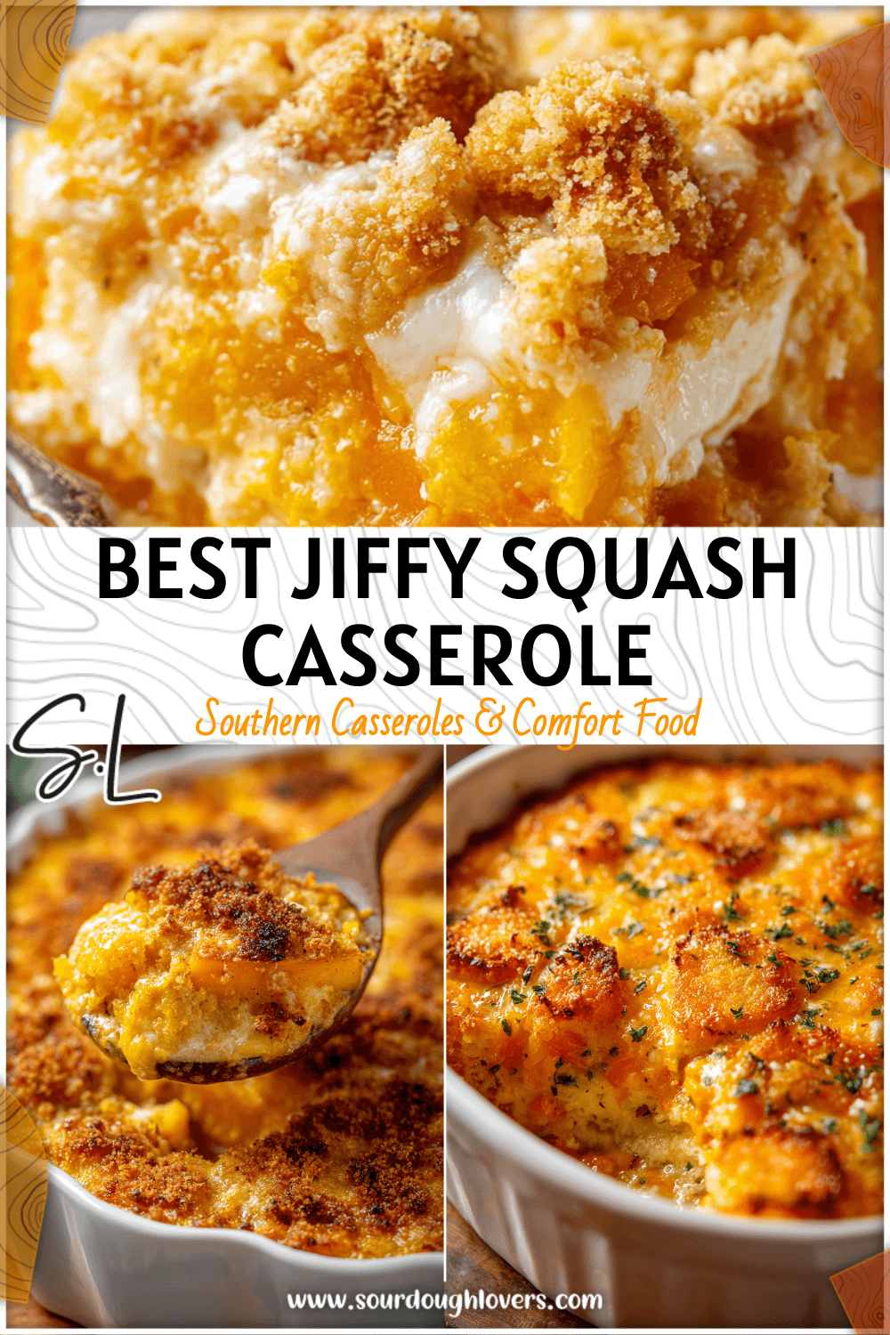 Jiffy squash casserole baked to golden perfection with gooey cheese and buttery crumb topping 2