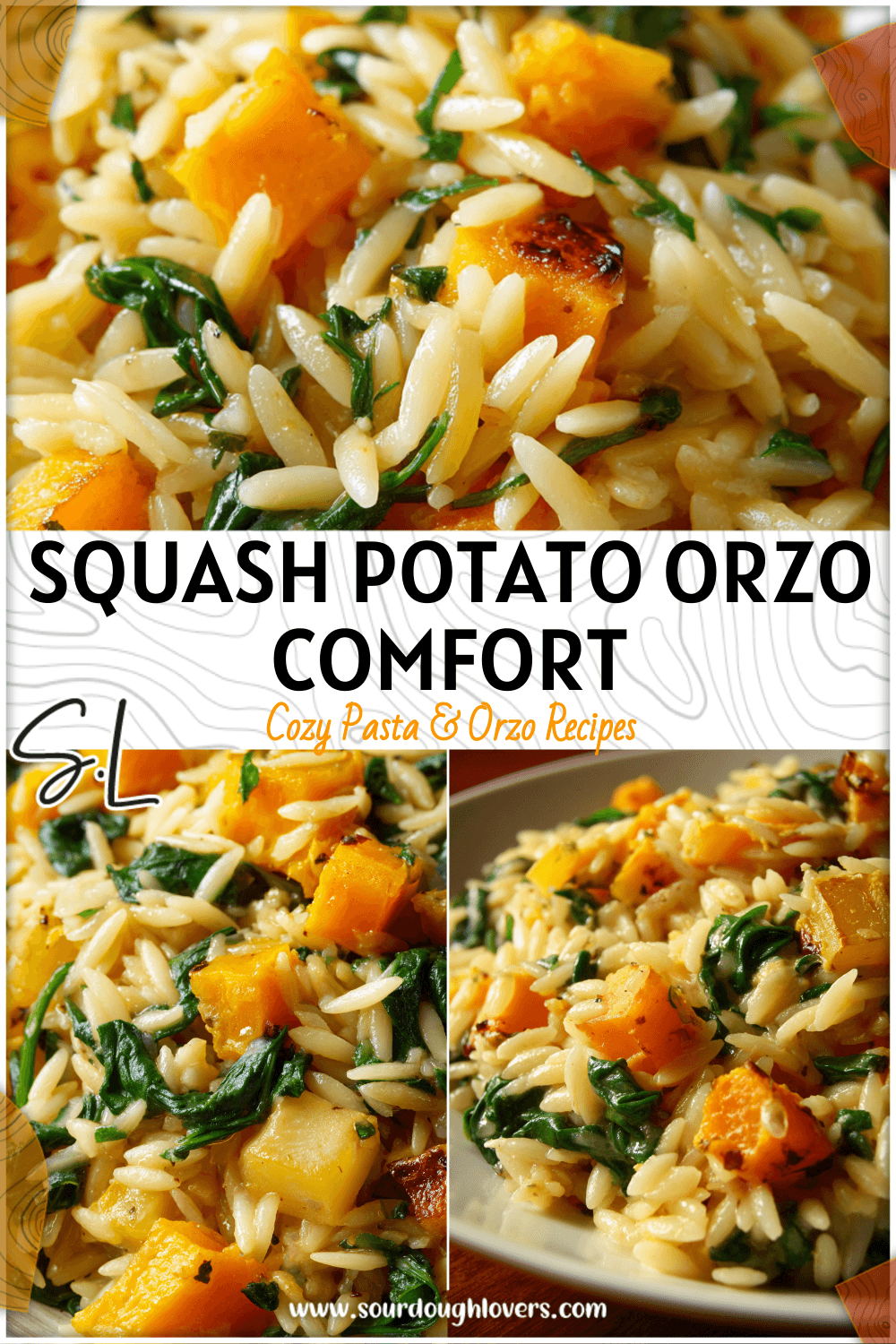 Comforting Butternut Squash, Potato and Spinach Orzo 3 Comforting Butternut Squash, Potato and Spinach Orzo