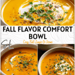Cozy Butter Squash Soup Perfect for Fall Evenings 4 Velvety butter squash soup served hot in a white bowl with herbs sprinkled on top 2
