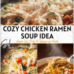 Cozy Roman Soup Recipes With Chicken 4 A comforting bowl of roman soup with chicken, noodles, and vegetables steaming hot. 2