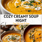 Creamy Butternut Squash Soup for Cozy Autumn Nights 4 A warm bowl of creamy butternut squash soup garnished with herbs for a cozy autumn meal 2