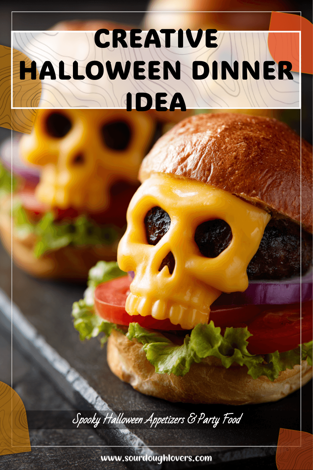 Creative Halloween Dinner Cheeseburger Skulls 3 Creative Halloween Dinner Cheeseburger Skulls