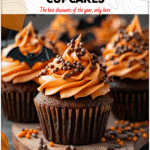 Elegant Halloween Cupcakes with Spooky Flair 4 Elegant Halloween cupcakes decorated with smooth frosting and delicate themed sprinkles. 2