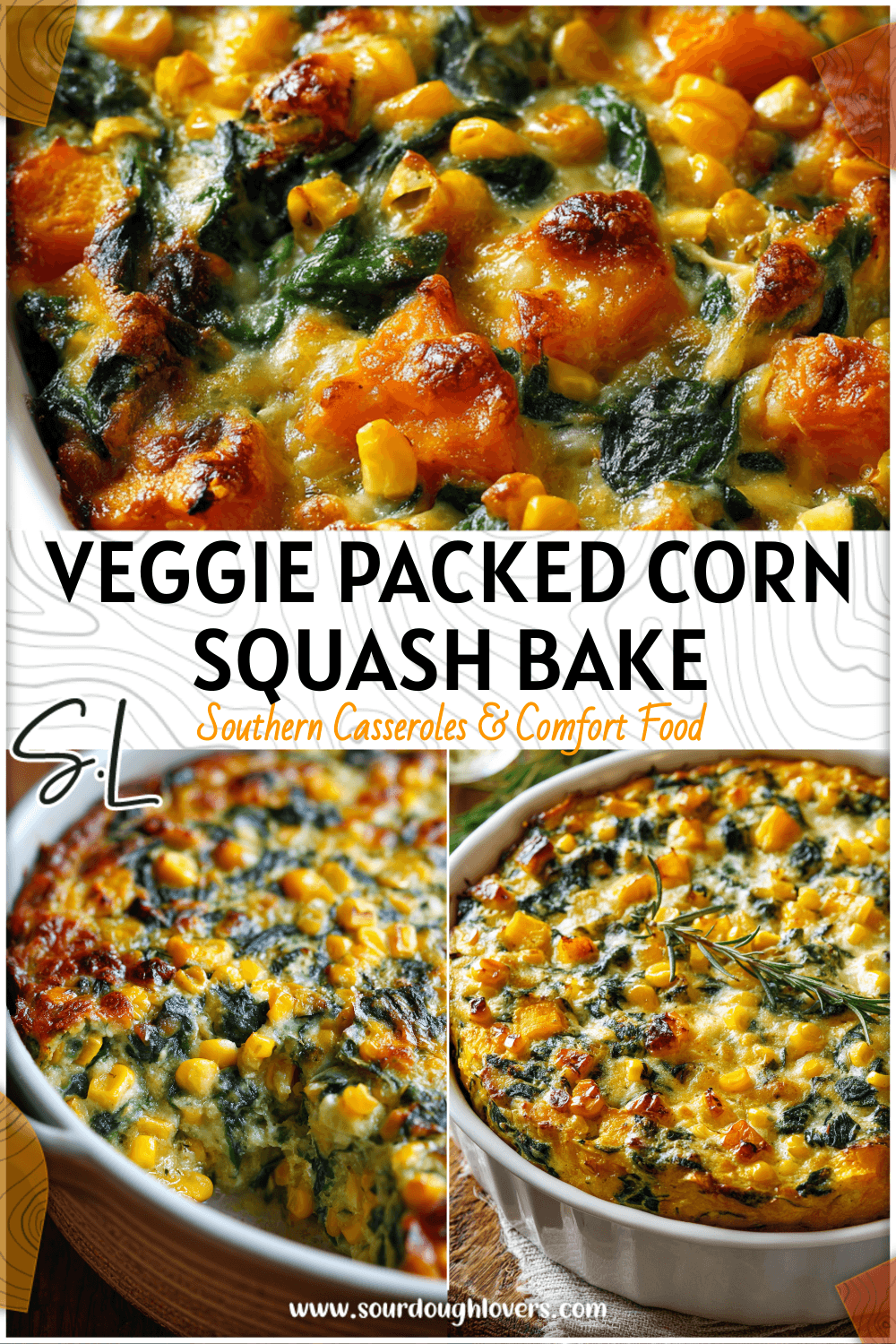 Fresh Spinach and Squash Casserole with Corn 3 Fresh Spinach and Squash Casserole with Corn