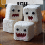 Fun Halloween Food: Ghostbusters Marshmallow Recipe 4 Ghostbusters Stay Puft marshmallows styled as Fun Halloween Food with festive decorations. 2