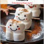 Ghostbusters Stay Puft Sweets for Easy Halloween Food 4 Stay Puft themed marshmallow snacks displayed on tray as Easy Halloween Food for a Ghostbusters Party. 2