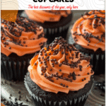 Gothic-Inspired Halloween Cupcakes for Spook Nights 4 Dark-toned gothic-style Halloween cupcakes with delicate frosting details on a rustic plate. 2