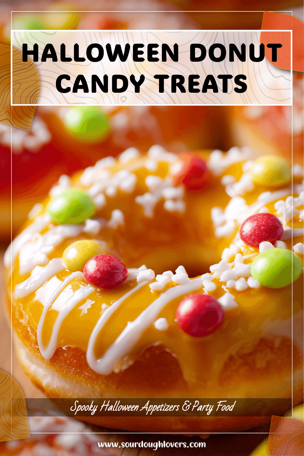 Halloween Donut Treat With Apple Slice Candies 3 Halloween Donut Treat With Apple Slice Candies