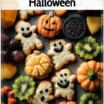 Halloween Shaped Food Ideas for a Festive Party Table 4 Halloween shaped cookies and snacks arranged on a festive party platter. 2