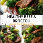 Healthy Food Dish: Beef and Broccoli at Home 5 Close-up of a healthy beef and broccoli stir-fry served with rice on a plate. 2