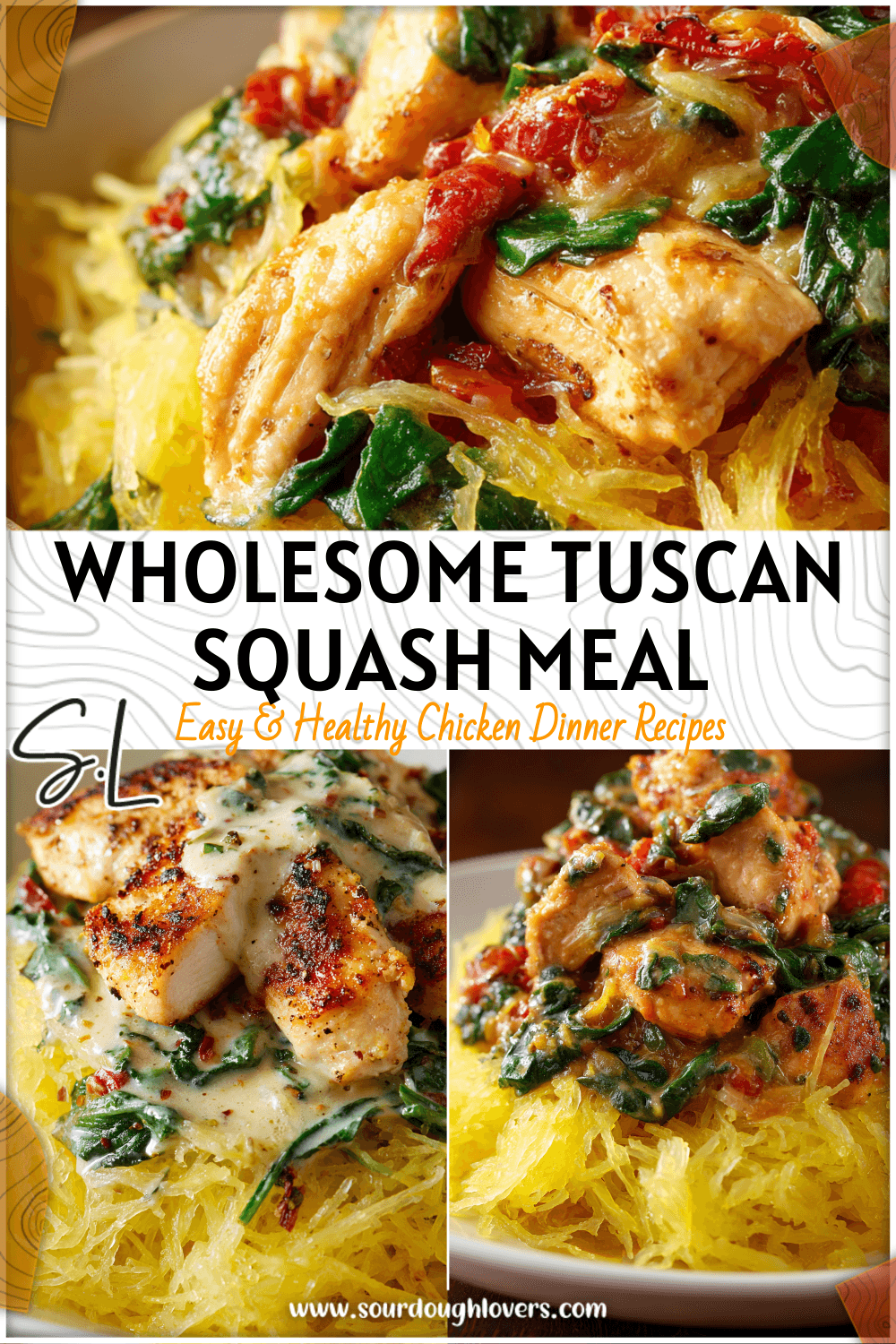 Healthy Spaghetti Squash with Tuscan Chicken 4 Healthy Spaghetti Squash with Tuscan Chicken