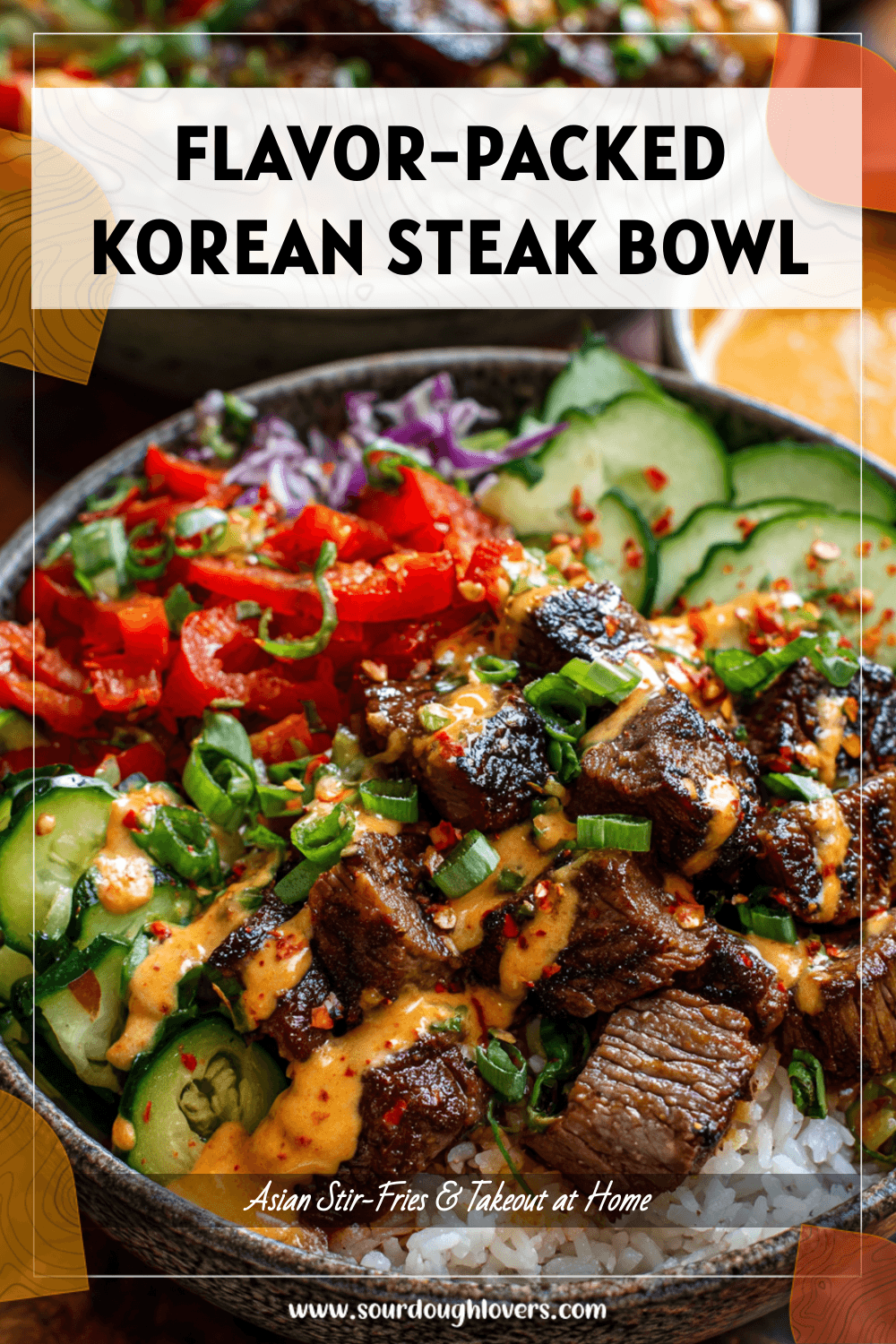 Korean BBQ Steak Rice Bowls with Spicy Cream Sauce 3 Korean BBQ Steak Rice Bowls with Spicy Cream Sauce