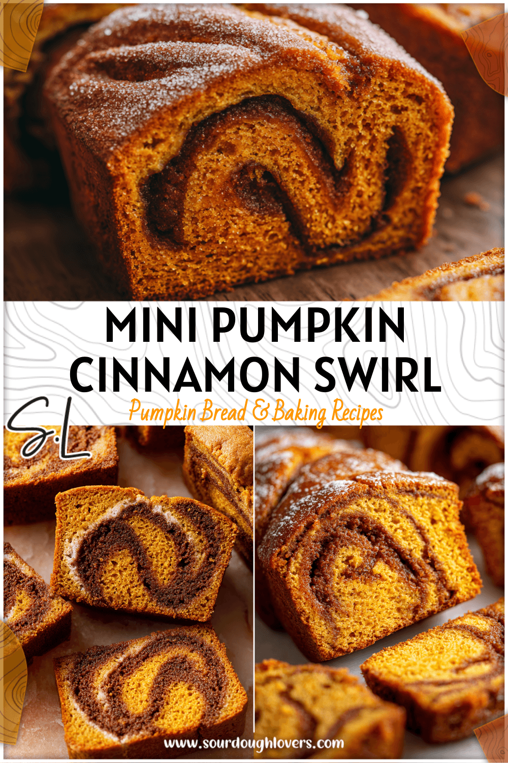 Mini Pumpkin Bread with Cinnamon Swirl 3 Mini Pumpkin Bread with Cinnamon Swirl