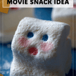 Movie Snacks Idea: Stay Puft Ghostbusters Marshmallows 4 Close-up of Stay Puft marshmallow treats styled for Ghostbusters Movie Snacks. 2