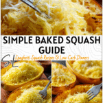 Perfect Baked Spaghetti Squash Made Simple 4 Oven roasted baked spaghetti squash halves with fork shredding golden strands inside. 2