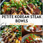 Petite Cuisine: Korean Steak Rice Bowls with Spicy Twist 5 Elegant petite cuisine bowl featuring sliced steak, rice, spices, and creamy Korean-inspired sauce. 2