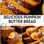 Pumpkin Butter Bread Recipe for Fall Baking 4 Pumpkin butter bread loaf with rich orange slices topped with a light dusting of sugar. 2