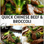 Chinese beef and broccoli stir fry served with steamed rice for an easy fast dinner 2