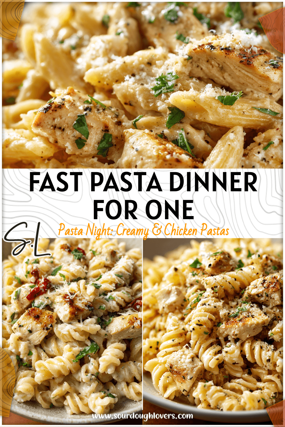 Quick Garlic Parmesan Chicken Pasta for One 4 Quick Garlic Parmesan Chicken Pasta for One