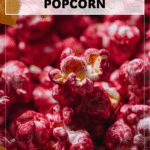 Red Velvet Halloween Snack Popcorn Idea 4 Red glazed velvet popcorn styled with Halloween Snacks Popcorn seasonal props. 2