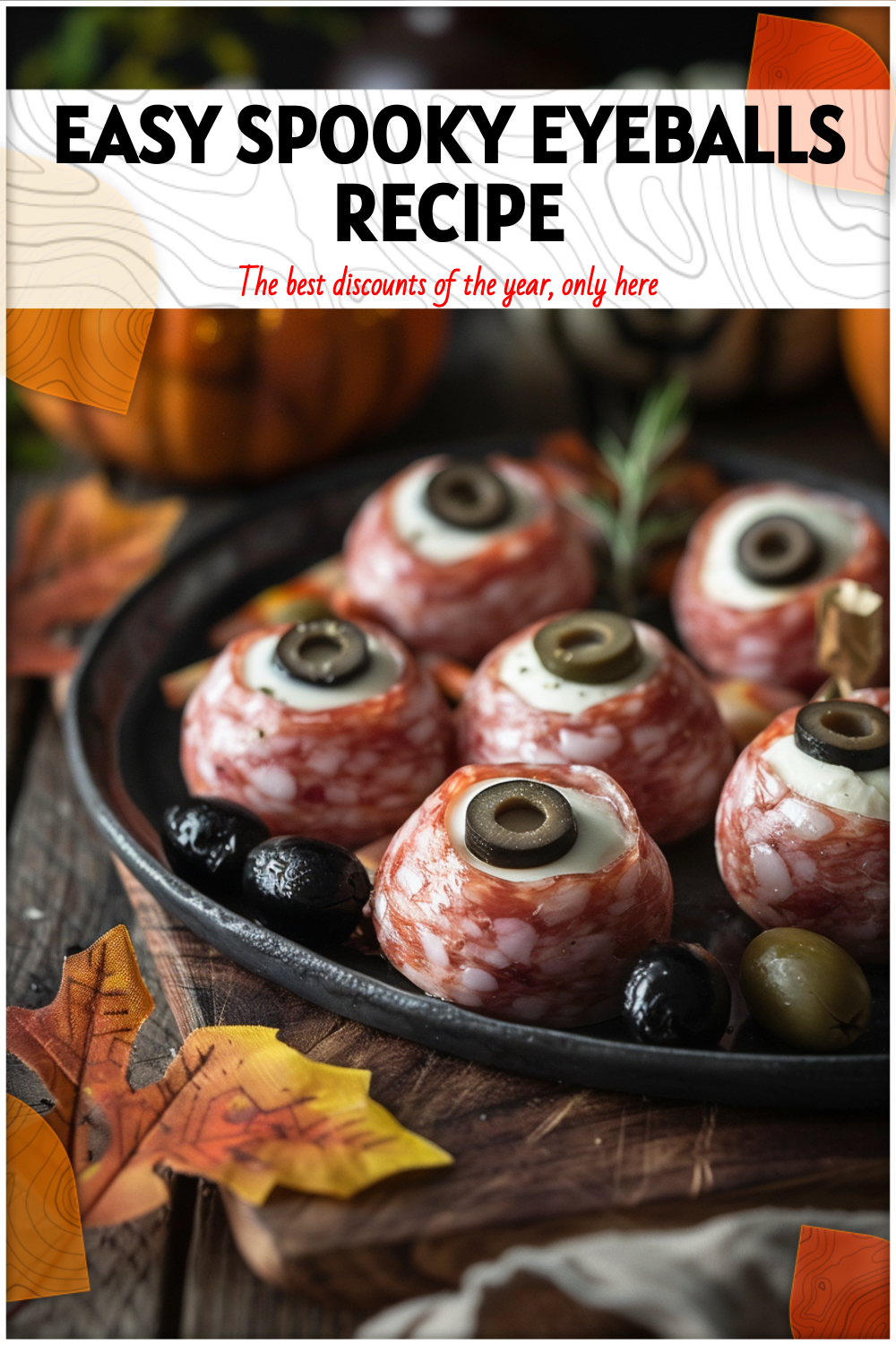 Salami Mozzarella Eyeballs Recipe - Spooky Halloween Appetizer Idea 3 Salami Mozzarella Eyeballs spooky Halloween appetizer