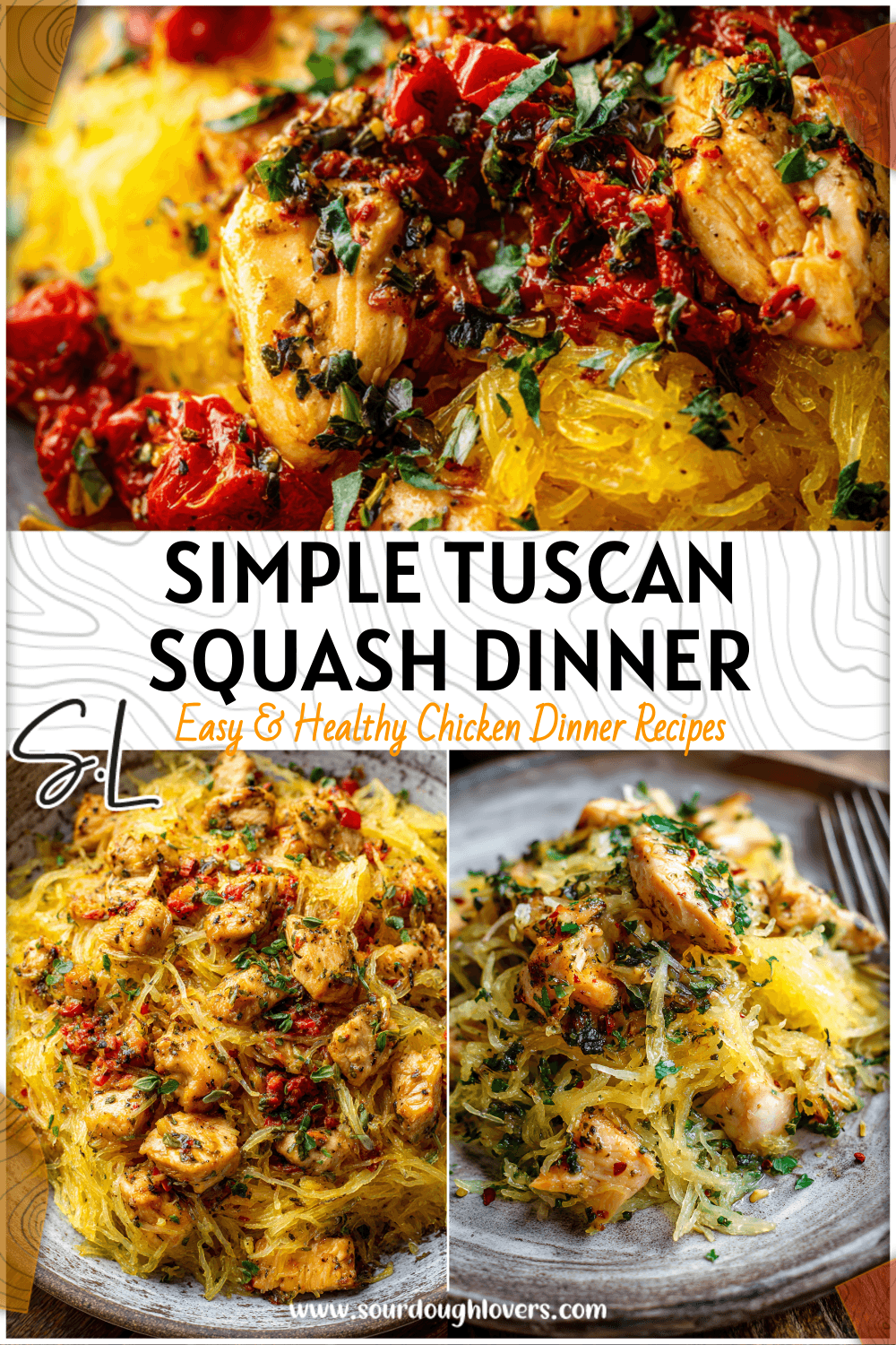 Simple Tuscan Chicken Spaghetti Squash Meal 3 Simple Tuscan Chicken Spaghetti Squash Meal