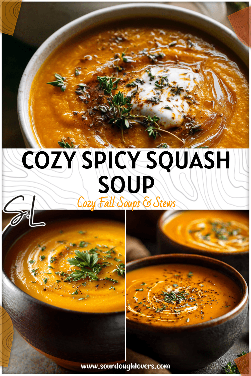 Spicy Butternut Squash & Sweet Potato Soup 3 Spicy Butternut Squash & Sweet Potato Soup
