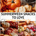 Spooky Snack Inspirations for Summerween Movie Fun 4 Decorative savory Halloween themed food on a platter for summerween ideas activities 2