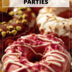 Sweet & Festive Donuts for Social Appetizers 4 Festive donuts with bright apple candies styled for social hour appetizers. 2