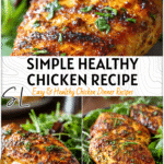 WW Chicken Breast Recipes Made Simple in the Oven 4 Healthy baked chicken breast plated with greens as ww chicken breast recipes for family-friendly meals 2