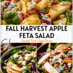 Autumn Harvest Honeycrisp Apple & Feta Salad Delight 4 A colorful bowl of Fall Harvest salad with Honeycrisp Apples, Feta, and mixed greens. 2