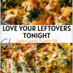 Cheesy Turkey & Broccoli Bake From Leftovers Everyone Will Love 4 Bubbly golden Cheesy Turkey and broccoli casserole baked in a rustic pan with melted topping.