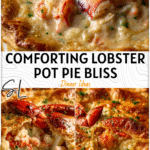Creamy Lobster Pot Pie with Fresh Lobster Meat 4 Golden-brown lobster pot pie filled with tender lobster meat and creamy sauce.