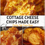 Crispy Cottage Cheese Chips: Hi Protein Snack Idea for Any Game Day 4 Golden brown cottage cheese chips on a plate as healthy high protein game snacks