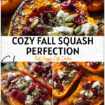Crispy Honey-Roasted Butternut with Cranberries, Feta & Pumpkin Seeds 4 Golden roasted butternut squash with cranberries, feta, and pumpkin seeds served as an autumn side dish 2