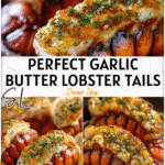 Easy Garlic Butter Lobster Tails in 30 Minutes | Best Lobster Tail Recipe 4 Golden baked lobster tails topped with garlic butter and herbs showing the best way to cook lobster tails.