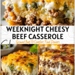 Easy Hobo Casserole Dinner with Ground Beef and Garlic Sauce Inspiration 4 Baked Hobo Casserole with golden cheese topping and seasoned ground beef layers served on a wooden table