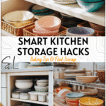 Fresh Cabinet Organizer Ideas for a Budget-Friendly Kitchen Refresh 4 Organized kitchen featuring labeled cabinet pantry shelves and stacked bowls in a bright modern space.