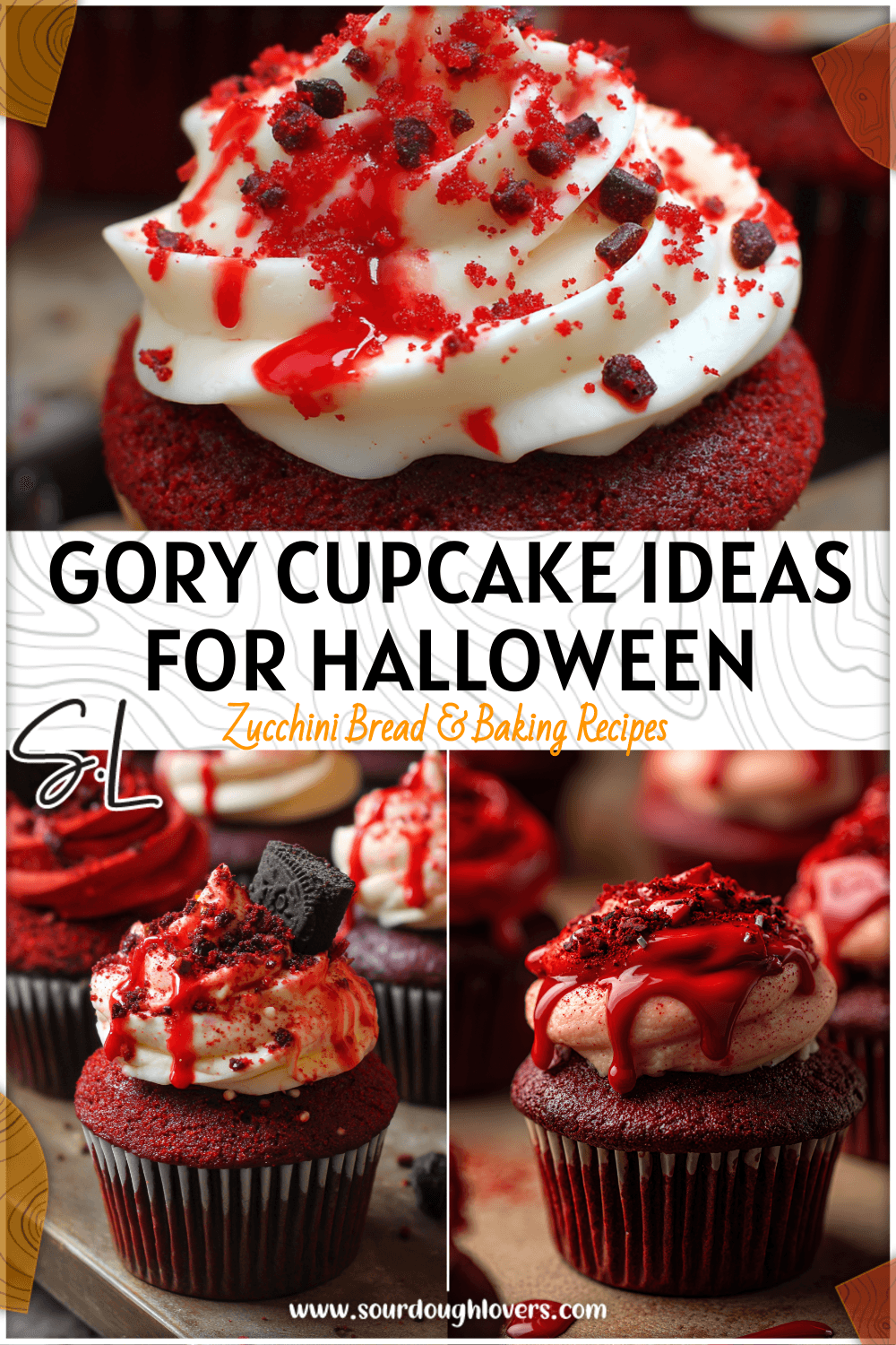 Gory Halloween Red Velvet Cupcakes & Party Dessert Ideas 3 Gory Halloween Red Velvet Cupcakes & Party Dessert Ideas