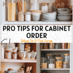 How To Organize Kitchen Cabinets Like a Pro 4 Neatly arranged kitchen shelves showing upper cabinets organization and tidy cupboard storage ideas