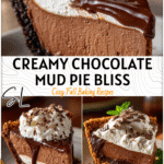 Mississippi Mud Pie with Creamy Chocolate Filling & Easy No-Bake Crust 4 Slice of Frozen Mississippi Mud Pie with creamy milk chocolate filling and chocolate crust on a dessert plate.