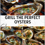 Perfect Grilled Oysters Recipe with New Orleans Chargrilled Flavor 4 Close-up of grilled oysters sizzling on the barbecue topped with garlic butter and fresh herbs.