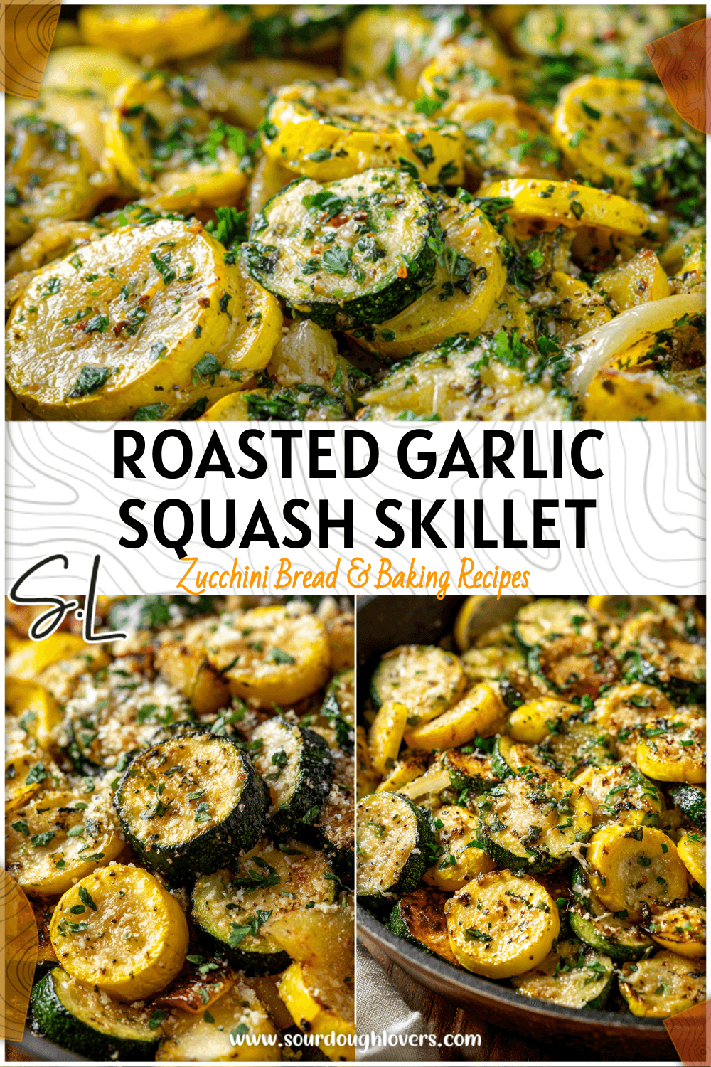 Roasted Garlic Parmesan Zucchini & Yellow Squash Skillet Medley 3 Roasted Garlic Parmesan Zucchini Yellow Squash Skillet Medley