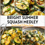 Summer Zucchini Medley Recipes with Garlic Parmesan & Grey Squash Ideas 4 Vibrant garlic parmesan zucchini medley featuring grey squash and fresh herbs on a rustic plate.