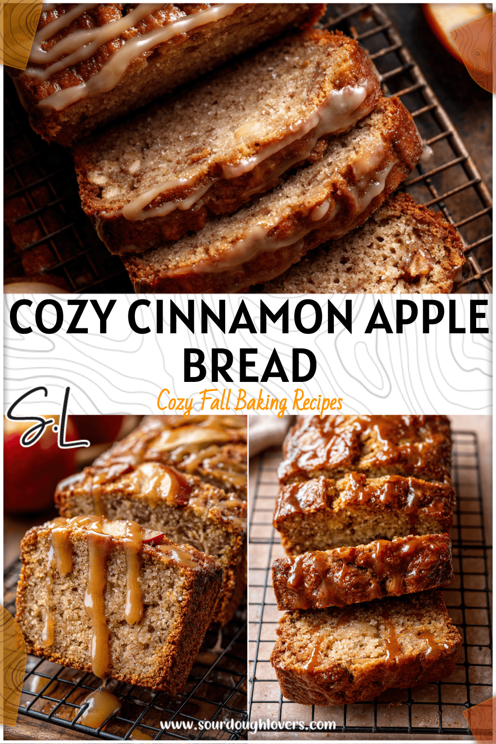 Sweet Cinnamon Apple Quick Bread with Brown Sugar Glaze 3 Sweet Cinnamon Apple Quick Bread with Brown Sugar Glaze