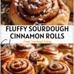 The Best Sourdough Cinnamon Rolls Recipe Using Sourdough Starter 4 Freshly baked sourdough cinnamon rolls on a tray showing golden layers and soft texture from a sourdough starter recipe